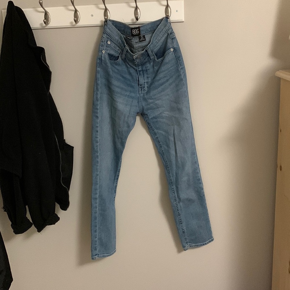 BDG girlfriend high rise cropped jeans